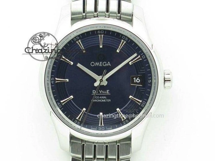 0225 Supportive De Ville Date SS VSF 1:1 Best Edition Blue Dial on SS Bracelet A 7700